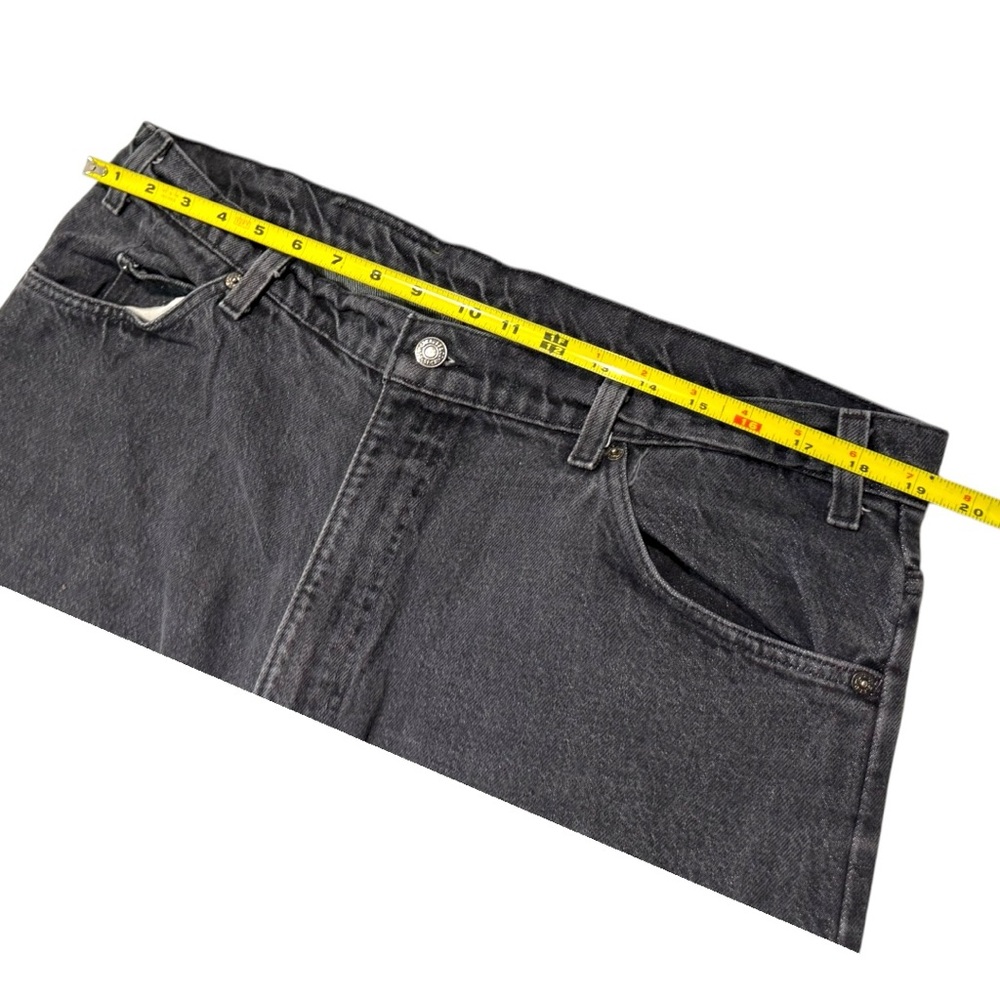 Vintage Levi's 505 regular fit Black Jeans with an Orange Tab Jeans - 38x36 - Picture 6 of 7